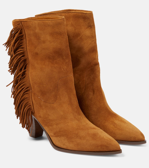 Aquazzura Marfa fringed suede ankle boots