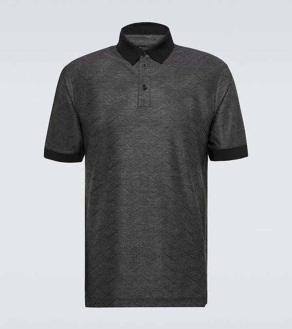 Giorgio Armani Cotton and silk polo shirt