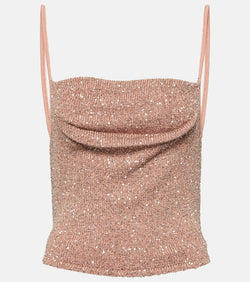 Altuzarra Diaplo metallic knit crop top