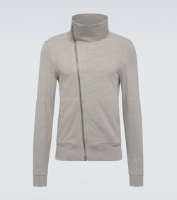 Rick Owens Asymmetric cotton sweatshirt jersey