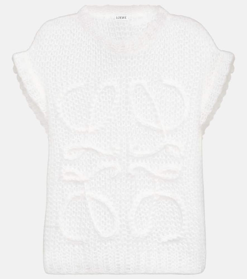 Loewe Anagram mohair-blend sweater vest