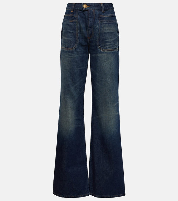 Balmain High-rise flared jeans