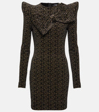 Balmain Monogram sequined minidress