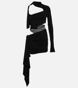 Mugler Draped cutout minidress