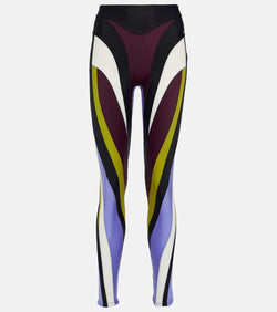 Mugler Printed high-rise leggings