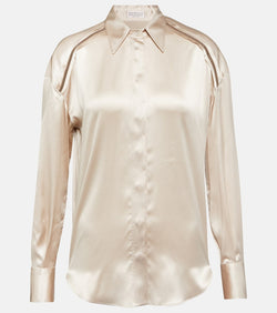 Brunello Cucinelli Embellished silk shirt