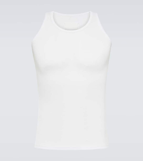 Maison Margiela Ribbed-knit cotton and silk tank top