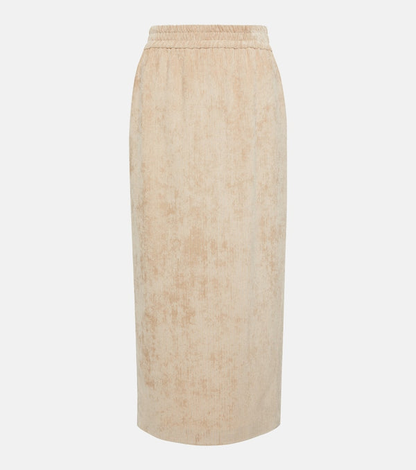 Brunello Cucinelli Corduroy pencil midi skirt