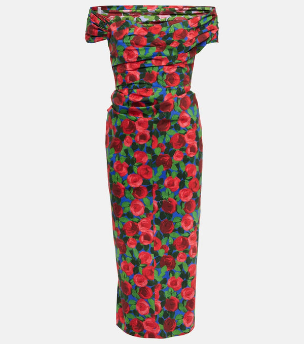 Carolina Herrera Floral off-shoulder midi dress