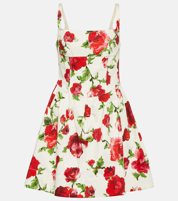 Carolina Herrera Floral cotton-blend minidress