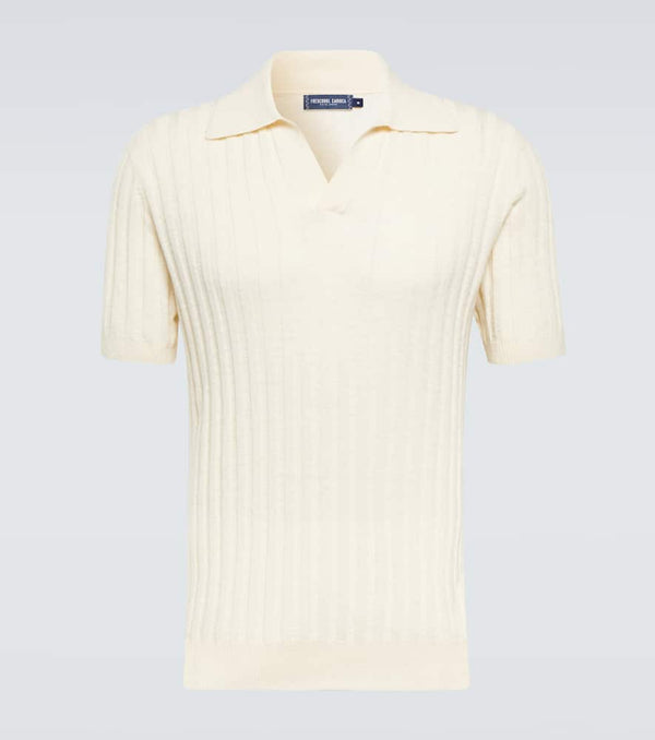 Frescobol Carioca Rino ribbed-knit cotton-blend polo shirt