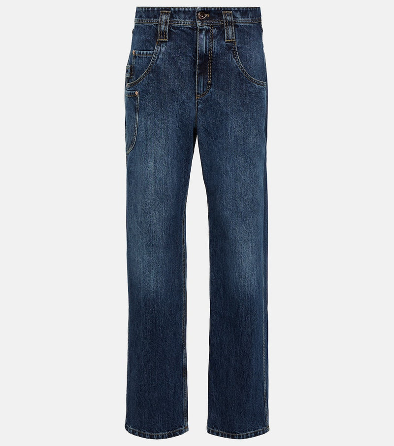 Brunello Cucinelli Mid-rise wide-leg jeans