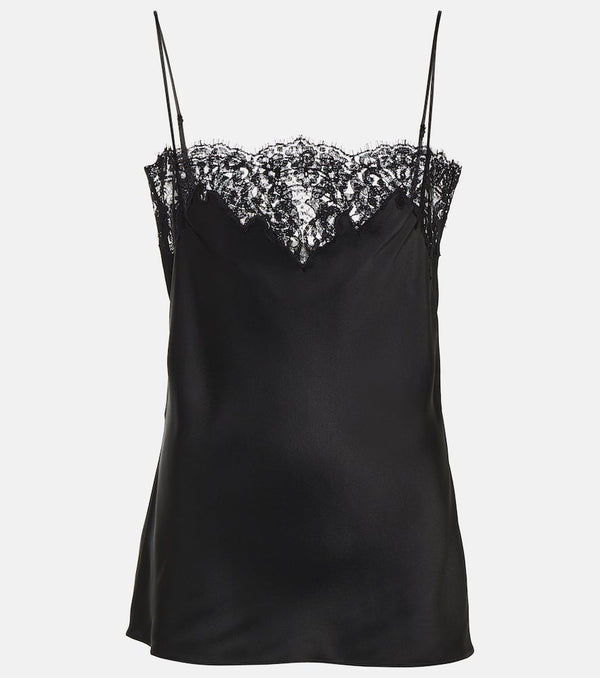 Stella McCartney Satin and lace tank top