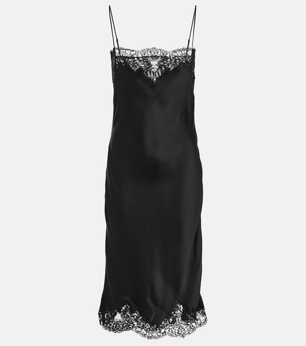 Stella McCartney Lace-trimmed satin slip dress