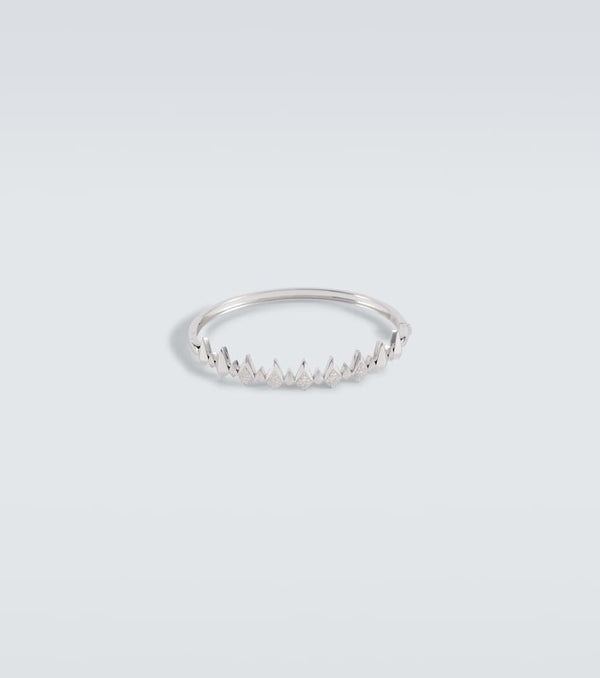 Rainbow K Shark 14kt white gold bangle with diamonds