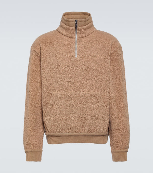 Loro Piana Cashmere, cotton and wool half-zip sweater