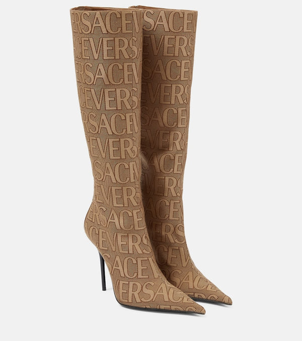 Versace Versace Allover knee-high boots