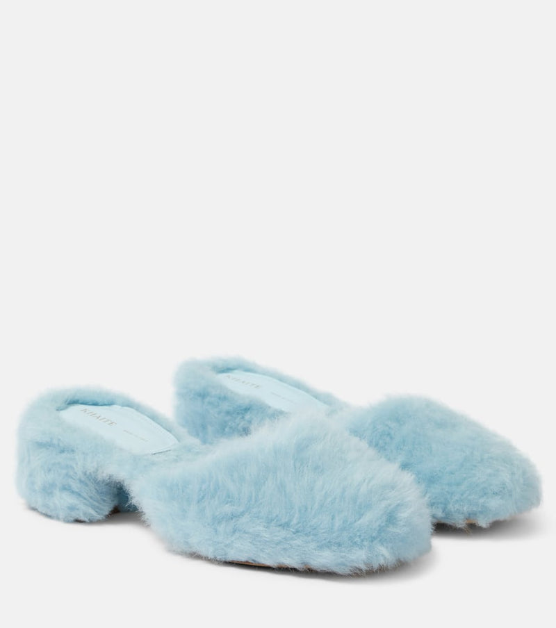 Khaite Clio shearling mules