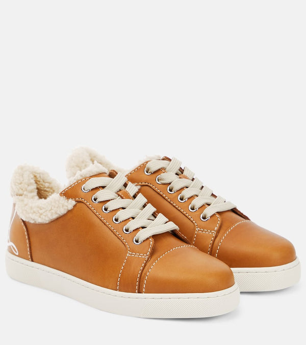 Christian Louboutin Vierissima shearling-trimmed sneakers