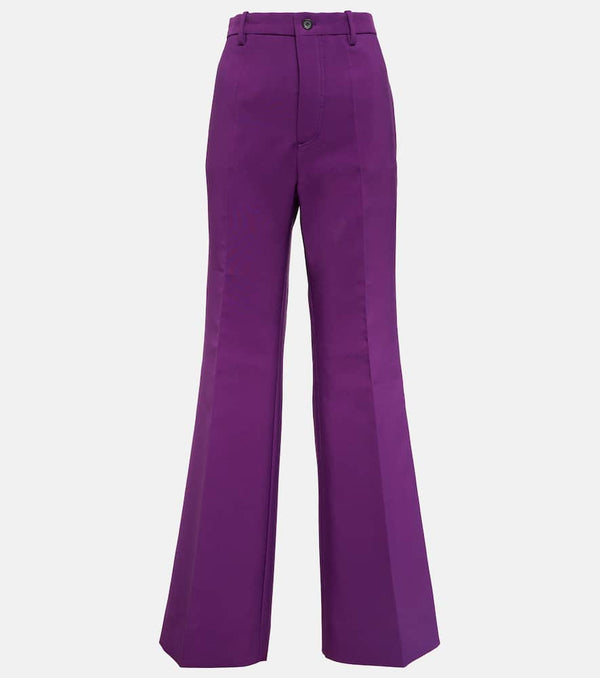 Plan C High-rise cady flared pants