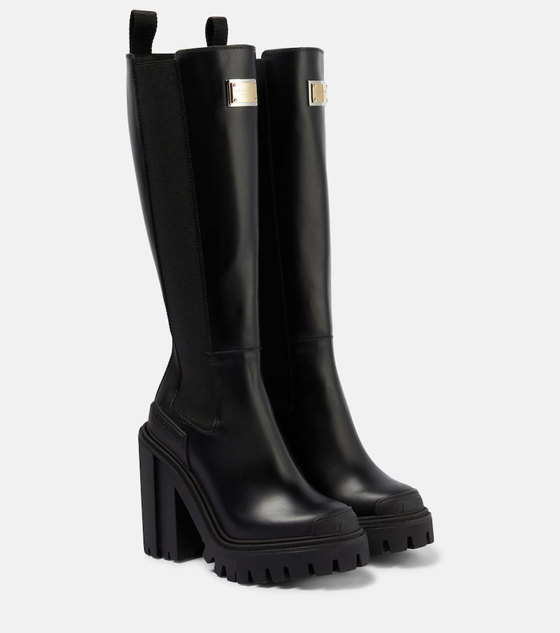 Dolce & Gabbana Knee-high leather boots