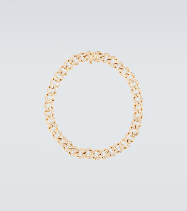 Shay Jewelry 18kt gold chainlink bracelet with diamonds