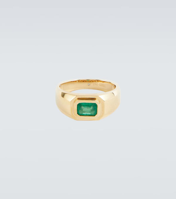 Shay Jewelry Champion 18kt gold ring with emerald