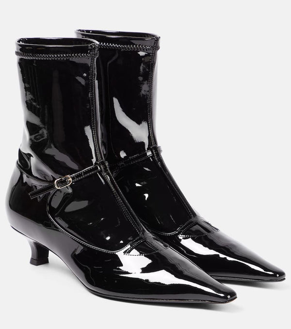 The Row Cyd patent leather ankle boots