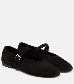 The Row Suede ballet flats