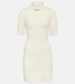 Patou Turtleneck alpaca-blend minidress