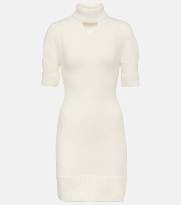 Patou Turtleneck alpaca-blend minidress