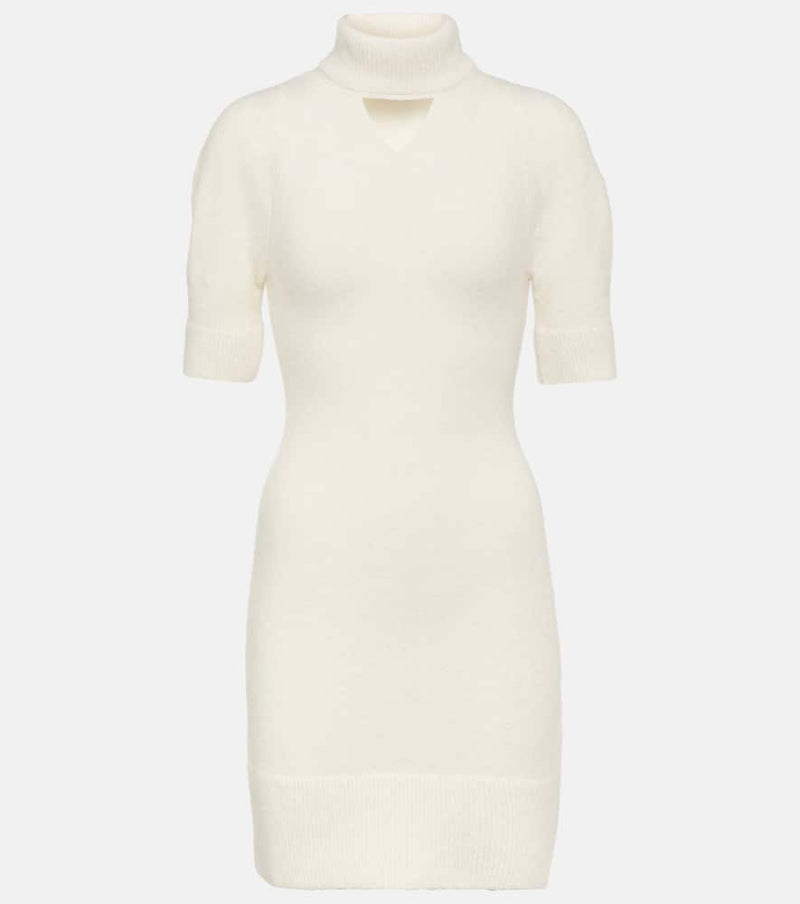 Patou Turtleneck alpaca-blend minidress