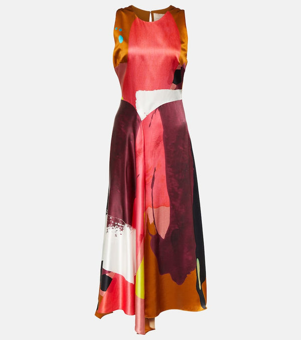 Roksanda Printed silk satin maxi dress