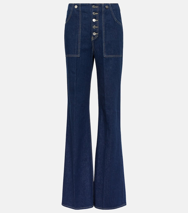 Veronica Beard Crosbie high-rise wide-leg jeans