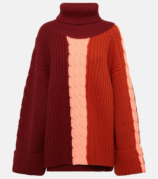 Roksanda Color-blocked cashmere wool sweater