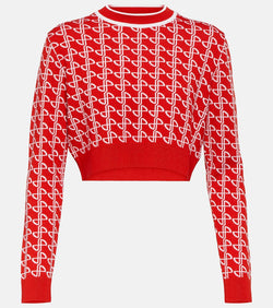 Patou Logo jacquard wool sweater