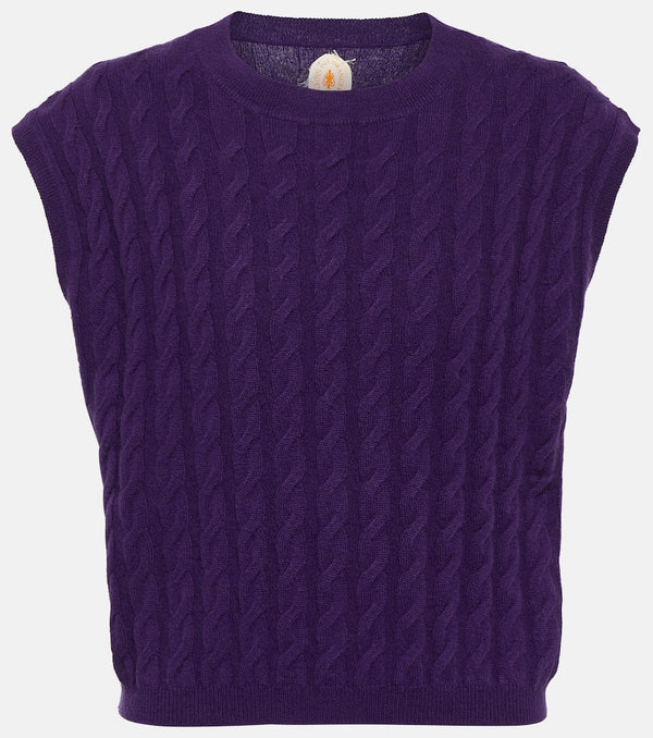 Jardin des Orangers Cable-knit cashmere vest