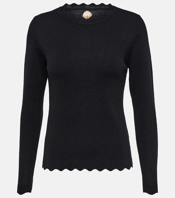 Jardin des Orangers Scalloped wool and cashmere sweater