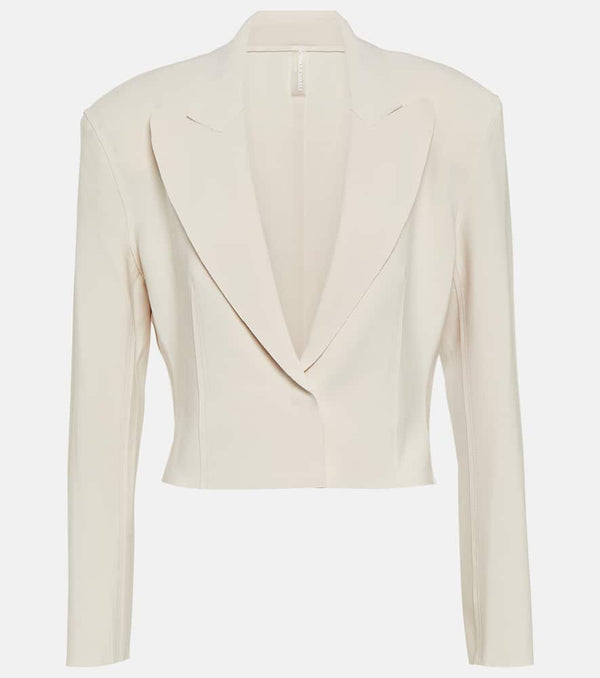 Norma Kamali Cropped jersey blazer