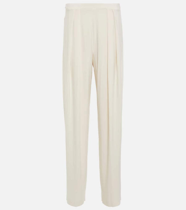 Norma Kamali Pleated tapered jersey pants