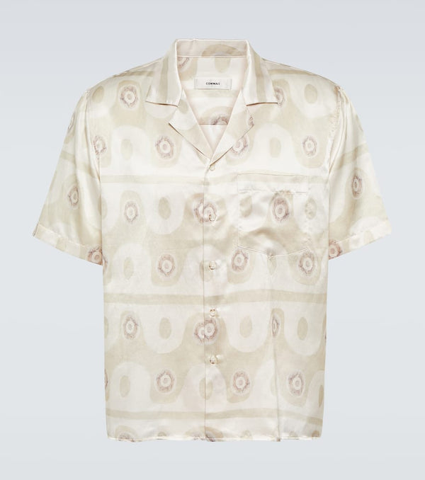 Commas Printed silk and cotton shirt