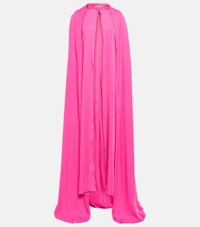 Safiyaa Draped chiffon cape gown