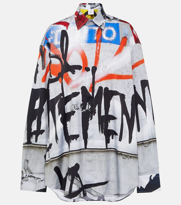 Vetements Printed cotton shirt