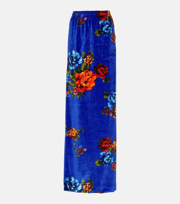 Vetements High-rise floral maxi skirt