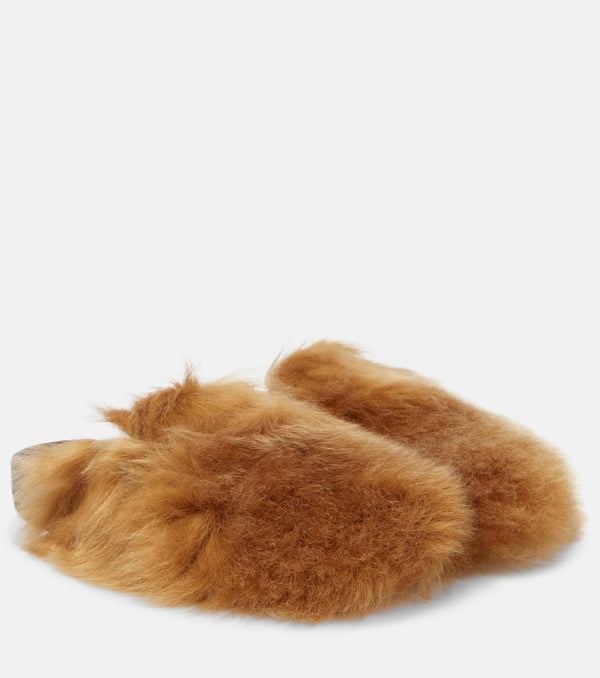 Alanui Journey shearling mules