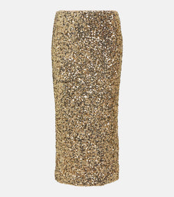 Rotate Sequined midi skirt