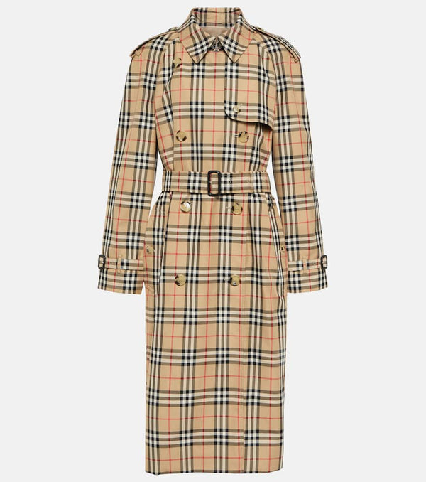 Burberry Burberry Check cotton gabardine trench coat