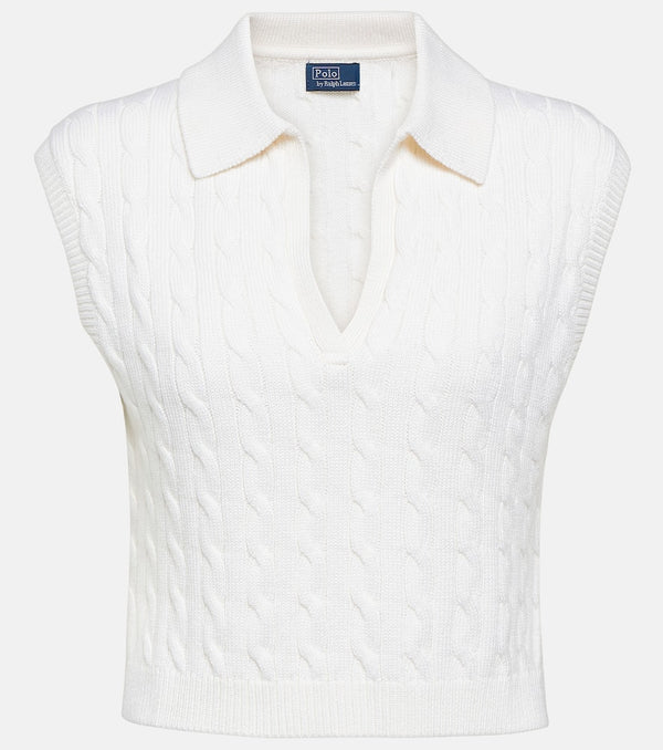 Polo Ralph Lauren Cable-knit wool-blend sweater vest