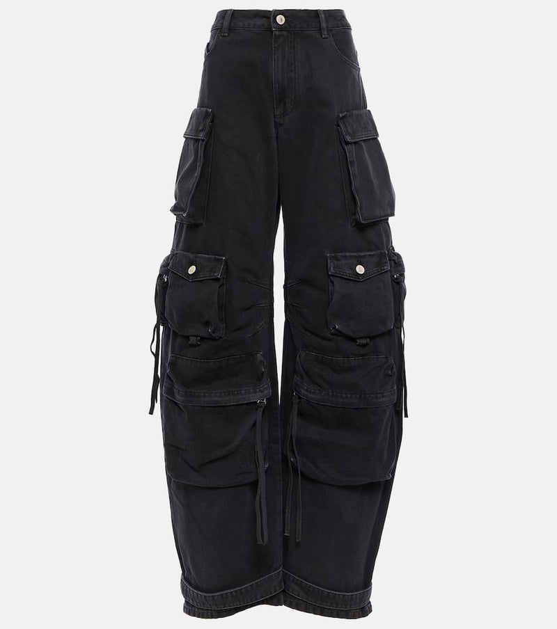 The Attico Fern low-rise denim cargo pants