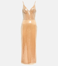 David Koma Sequined midi dress